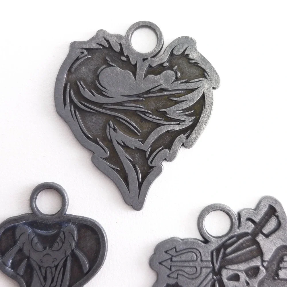 Disney Descendants 3 Metal Charms Pirates Rule, VK Rules, Purple Hair Don't Care
